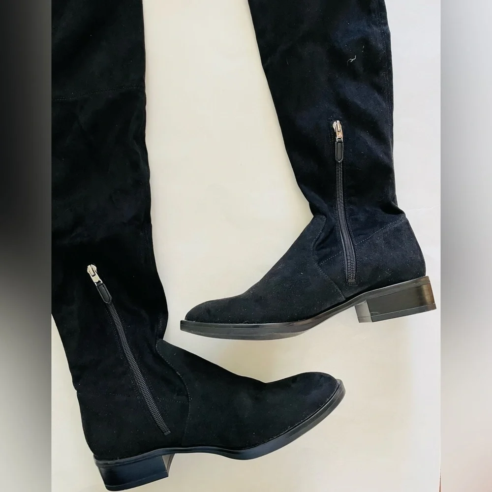 Sam Edelman Paloma Over the Knee High Solid Black Drawstring Boots